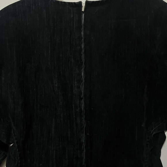 Zara- FLOCKED DENIM DRESS TRF-MED - Picture 7 of 12